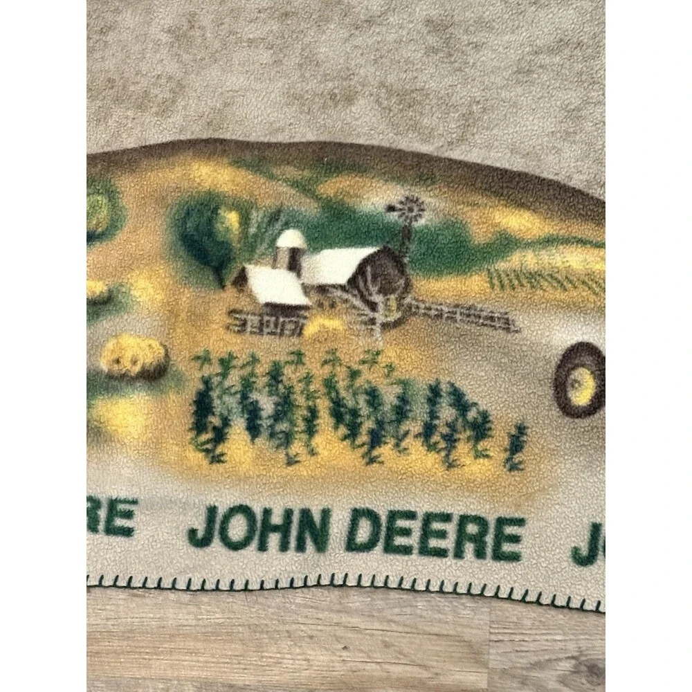 John Deere Fleece Throw Blanket USA 58